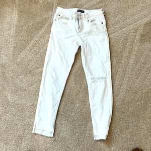 White distressed denim size 12